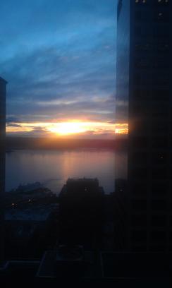 winter afternoon from safeco tower